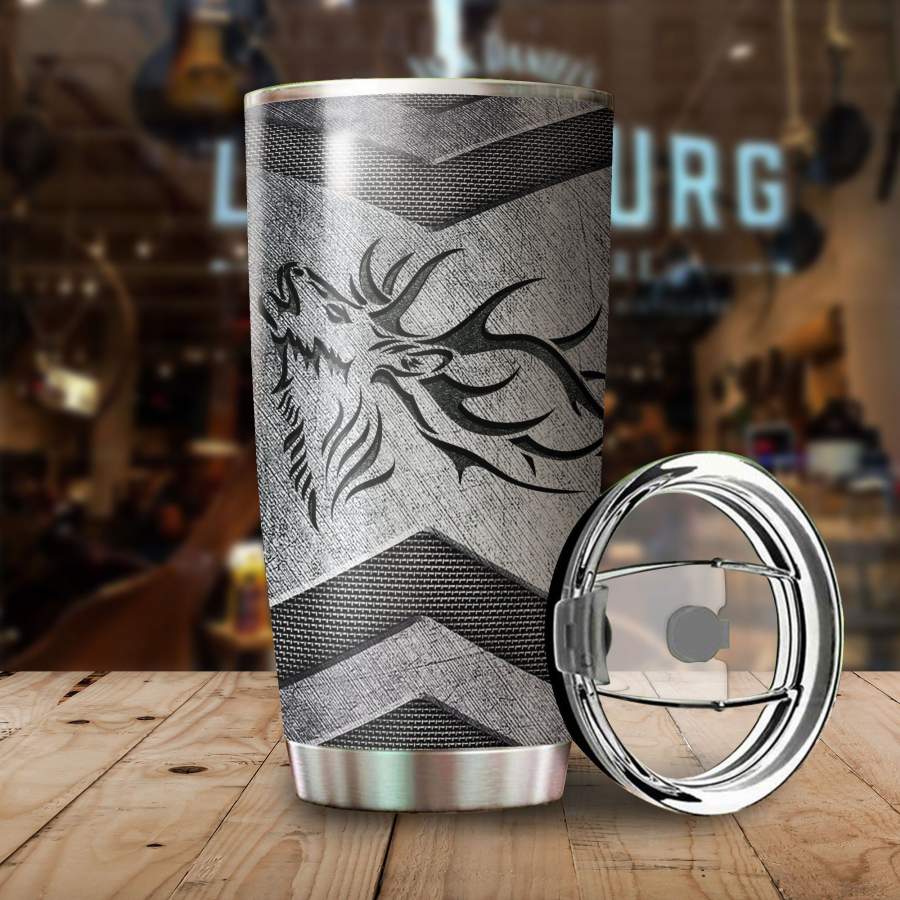 [Tumbler] Skull Deer Metal Stainless Steel-748