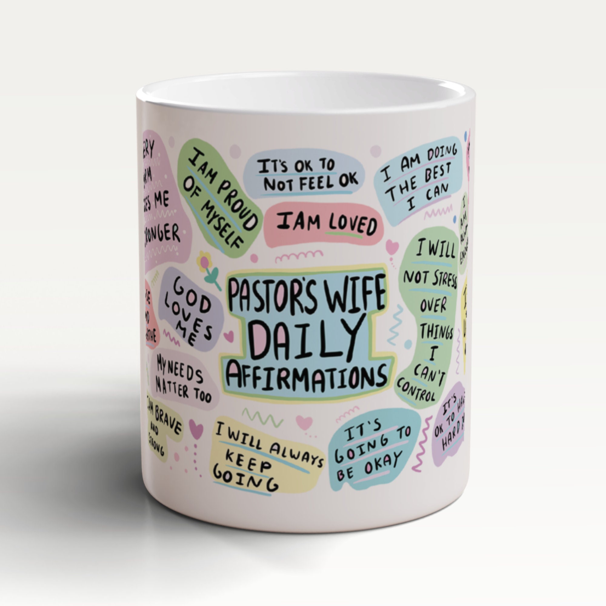 Pastor’s Wife Mug, Pastor’s Wife Daily Affirmations Mug, Pastor’s Wife Cup, Pastor’s Wife Gift, Gift For Pastor’s Wife