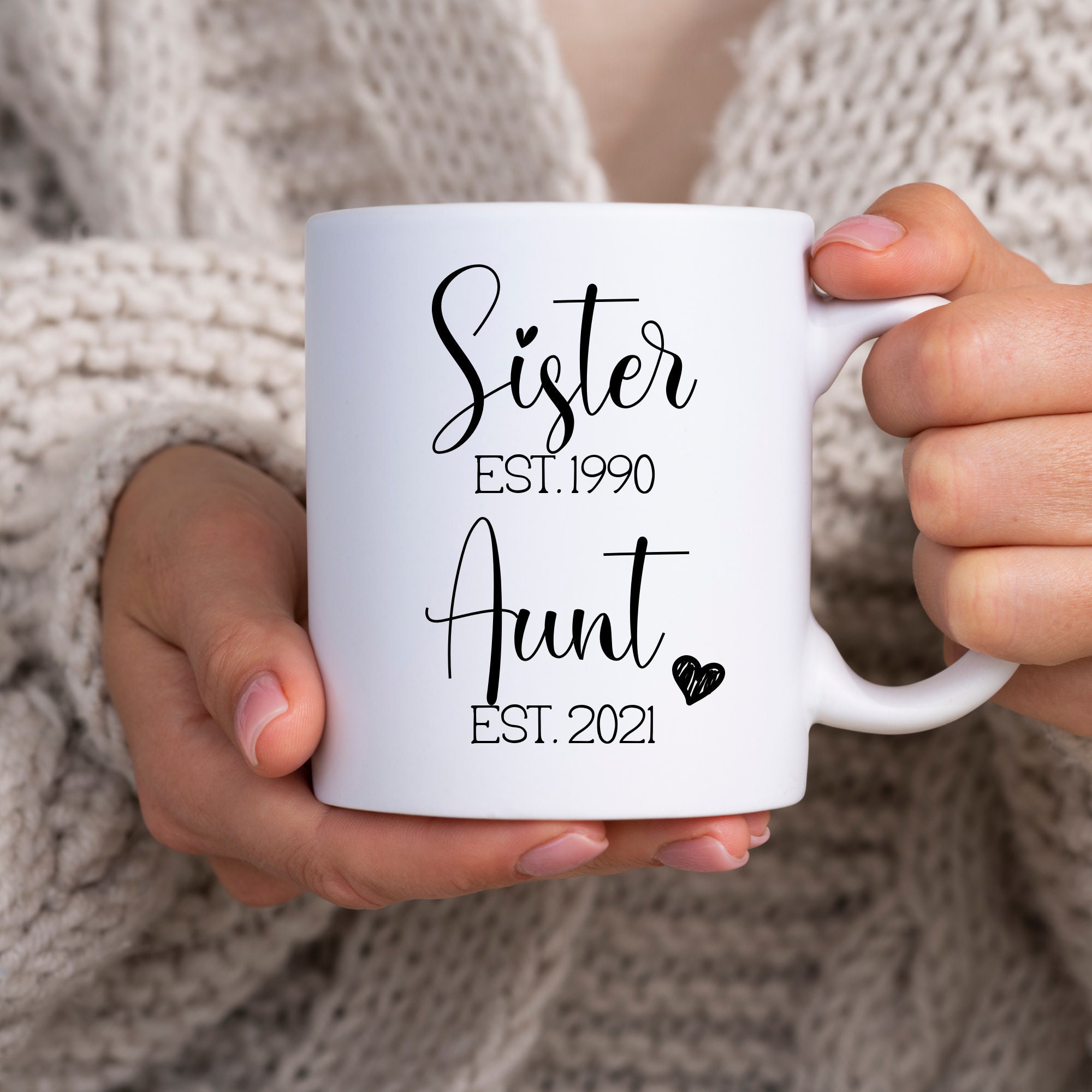 Sister To Aunt Mug, Pregnancy Announcement, Auntie Christmas Gift,Baby Announcement Aunt,Promoted to Aunt Gift,New Aunt Gift,New Auntie Gift