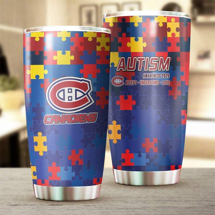 [Stainless Steel Tumbler 20 Oz] NHL105 Montreal Canadiens Stainless Steel Tumbler, Stainless Steel Mug Autism Father Day gifts, Mother Day gift