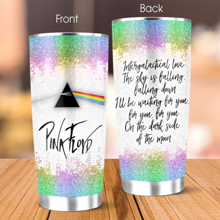 Pink Floyd Glitter Lyric 20oz Stainless Steel Tumbler