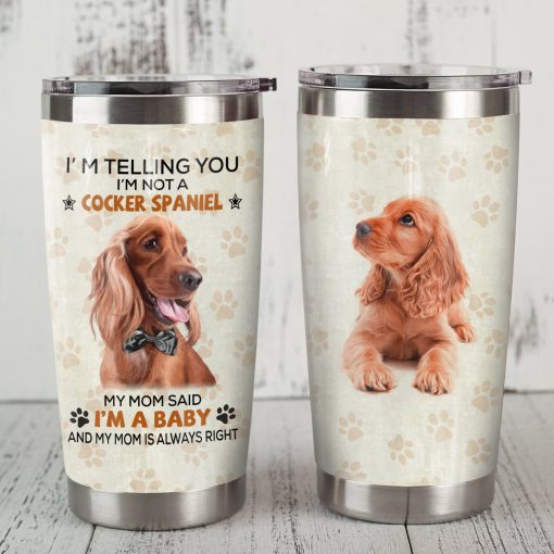 Cocker Spaniel Dog Steel Tumbler, Gift For Sister, Gifts For Sister In Law, Birthday Gift Ideas, Good Gifts For Mom, Gifts For Grandma