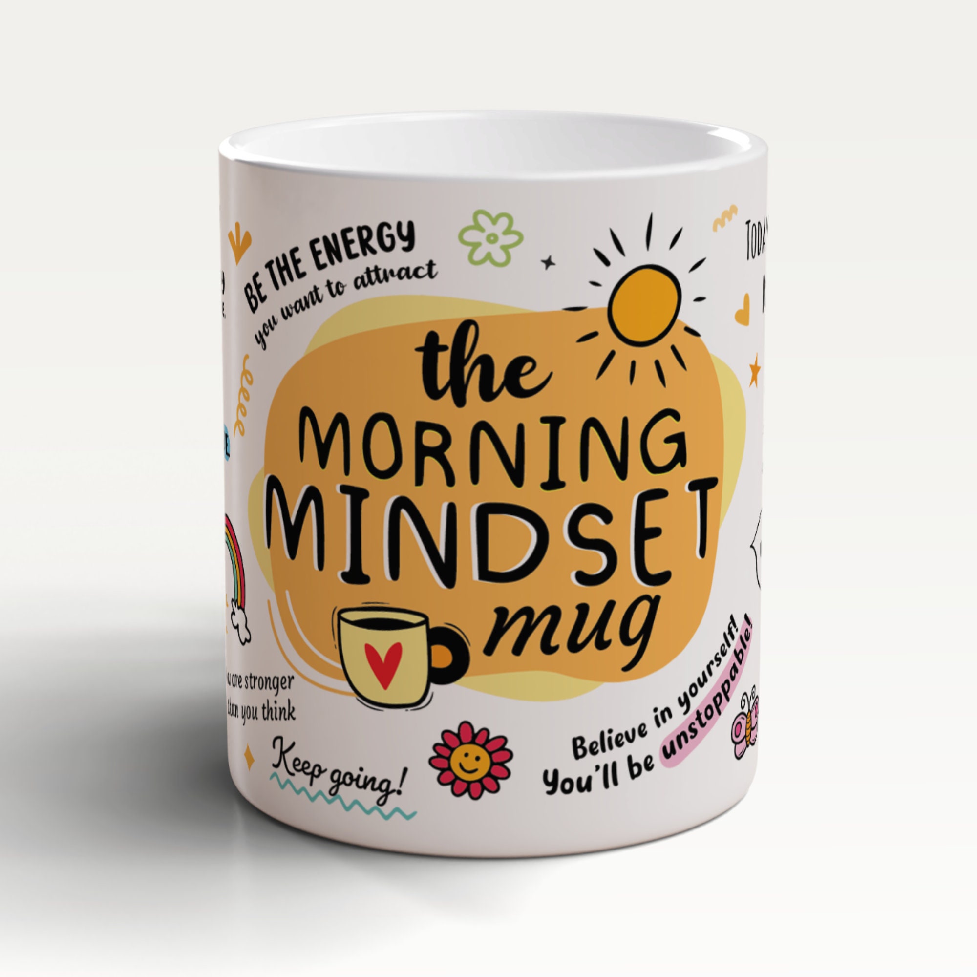 Morning Mindset Mug, Daily Affirmation Mug, Self Love Mug, Positivity Mug, Mindfulness Mug, Affirmations Gift, Law Of Attraction