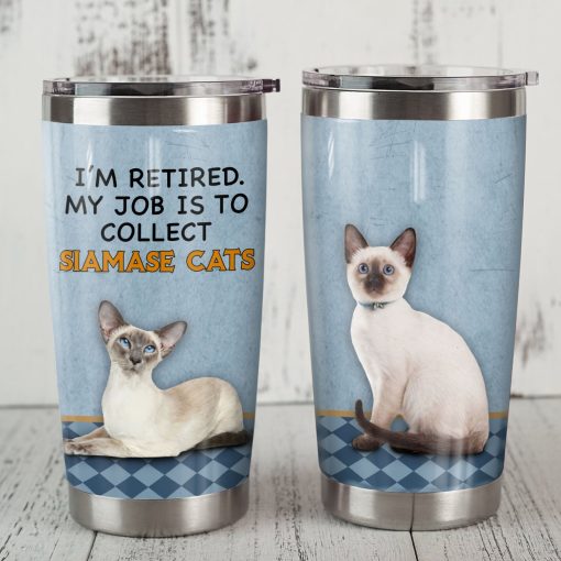 Siamese Cat Steel Tumbler, Gift For Parent, Christmas Gift Ideas For Moms, Gift For Sister, Gift For Wife, Mom Christmas Gifts, 60Th Birthday Ideas