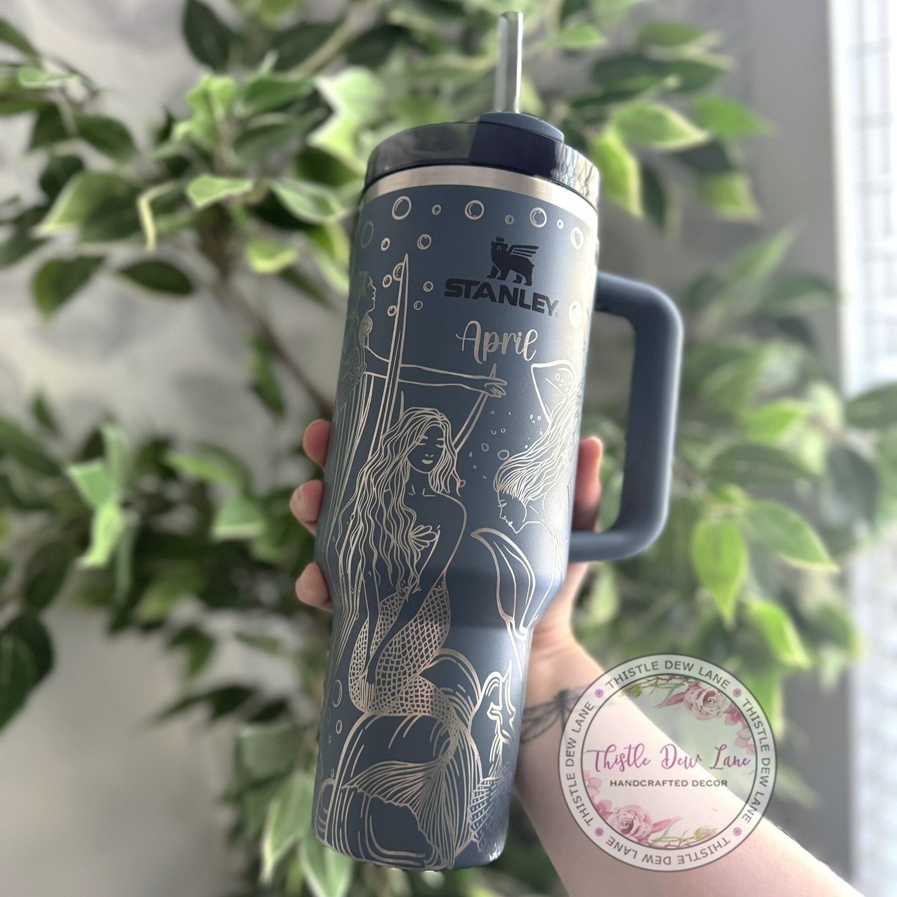 Stanley 40oz, Stanley 30oz tumbler, Mermaid tumbler, Ocean tumbler, Underwater tumbler, Laser engraved Stanley, Custom engraved Stanley