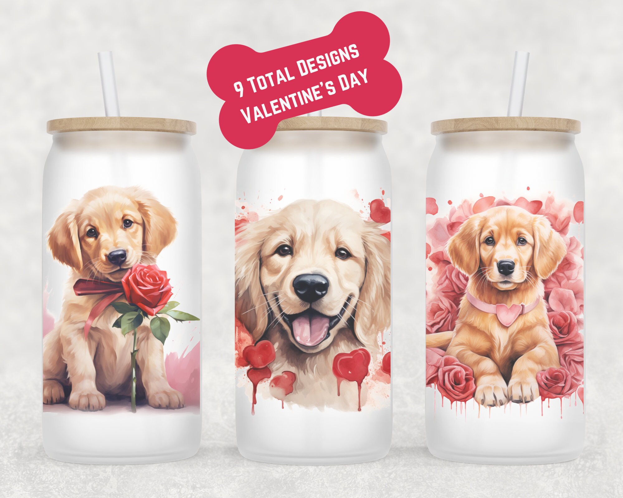 Golden Retriever Beer Can Glass | Dog Mom Gift | Golden Retriever Mug | Golden Valentine’s Gift | Fur Mom Coffee Mug | Valentine’s Day Mug