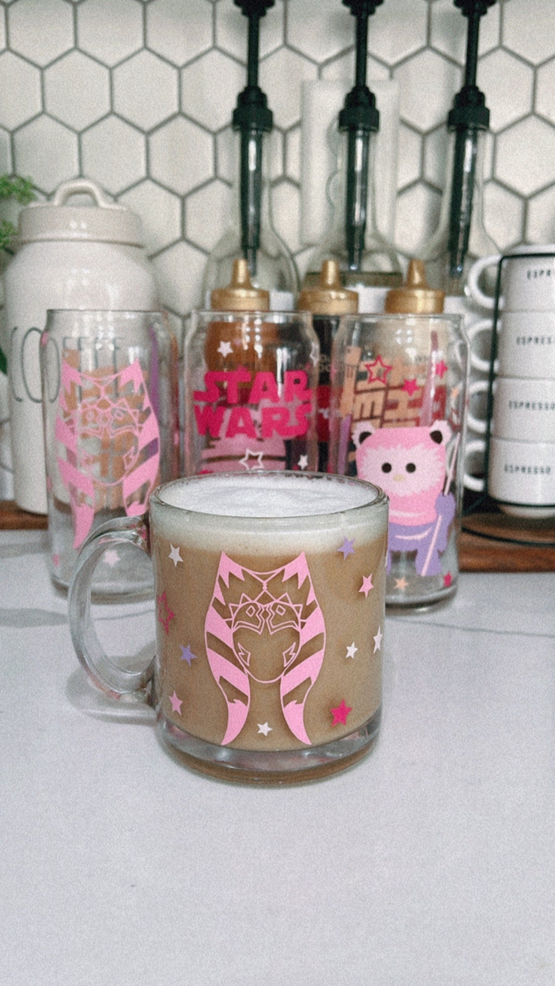 Ahsoka Mug,  custom mug,, Pink Star mug, Pink Ahsoka,  pink mug, Coffee mug, Holiday gifts,