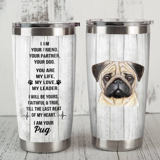 Pug Dog Steel Tumbler, Birthday Gift Ideas, Christmas Gifts For Husband, New Dad Gifts, Mom Christmas Gifts, Gift For Grandparent, Gift Ideas For Dad