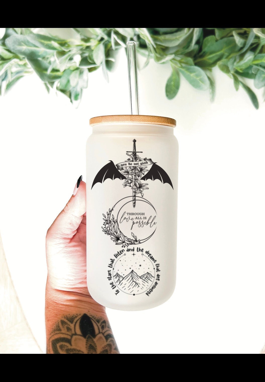 Acotar inspired Cup/ Crescent City inspired tumbler/Throne of glass inspired tumbler/ A court of Thorns and Roses/ Celestial cup