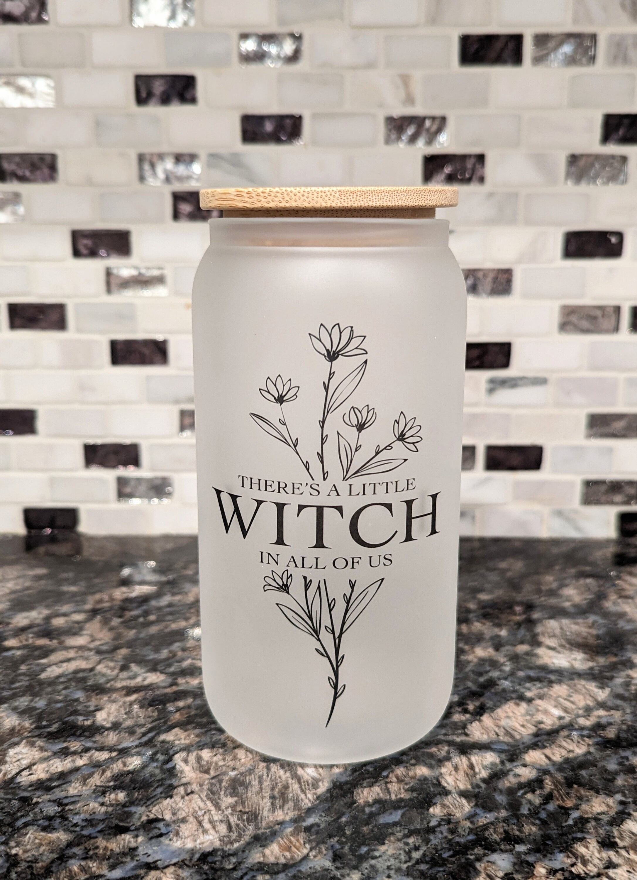 Glass Can | Iced Coffee Cup | Witch Cup | Witchy Gifts | Halloween Cup