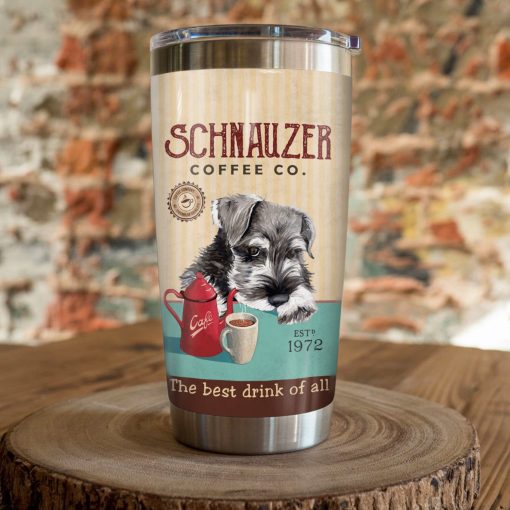 Schnauzer Dog Coffee Company Steel Tumbler, New Dad Gifts, Birthday Gift For Boyfriend, Gifts For Grandma, Gift For Brother, Gift For Best Friend