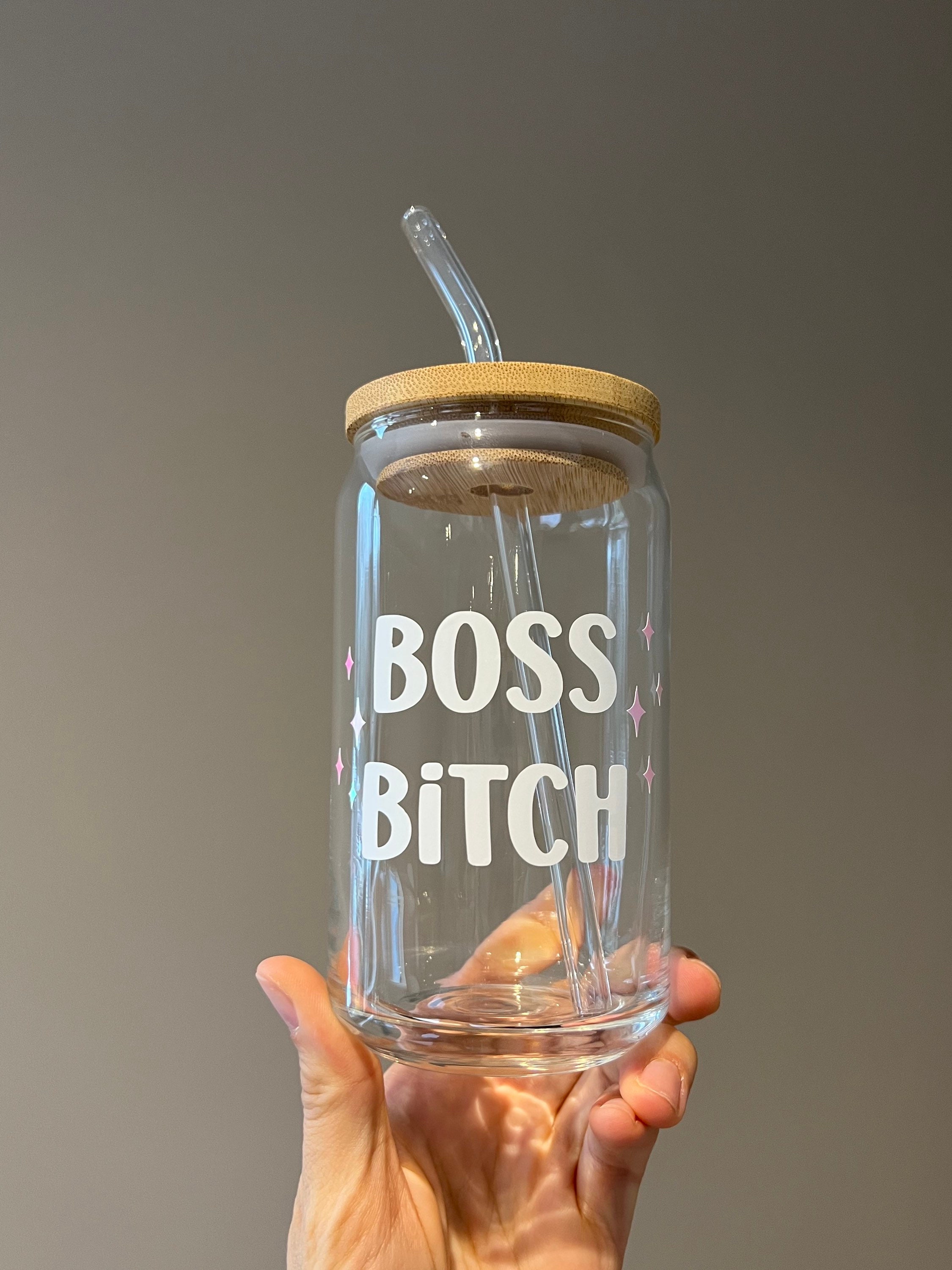 Boss Bitch Libbey Glass Cup | Boss Bitch Beer Can Glass | Boss Bitch Cup | Boss Cup | Gift for Boss | Boss Gift