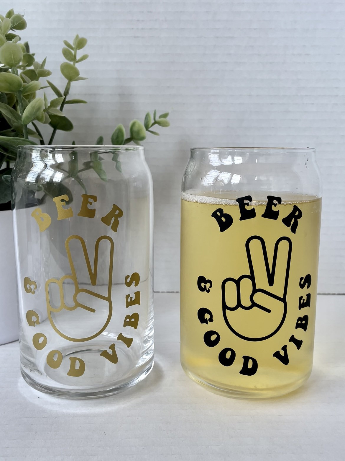 Beer & Good Vibes, Beer Can Glass Cup, Gifts for Dad