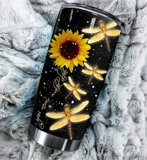 Gift For Dragon Fly Lover You Never Walk Alone Tumbler