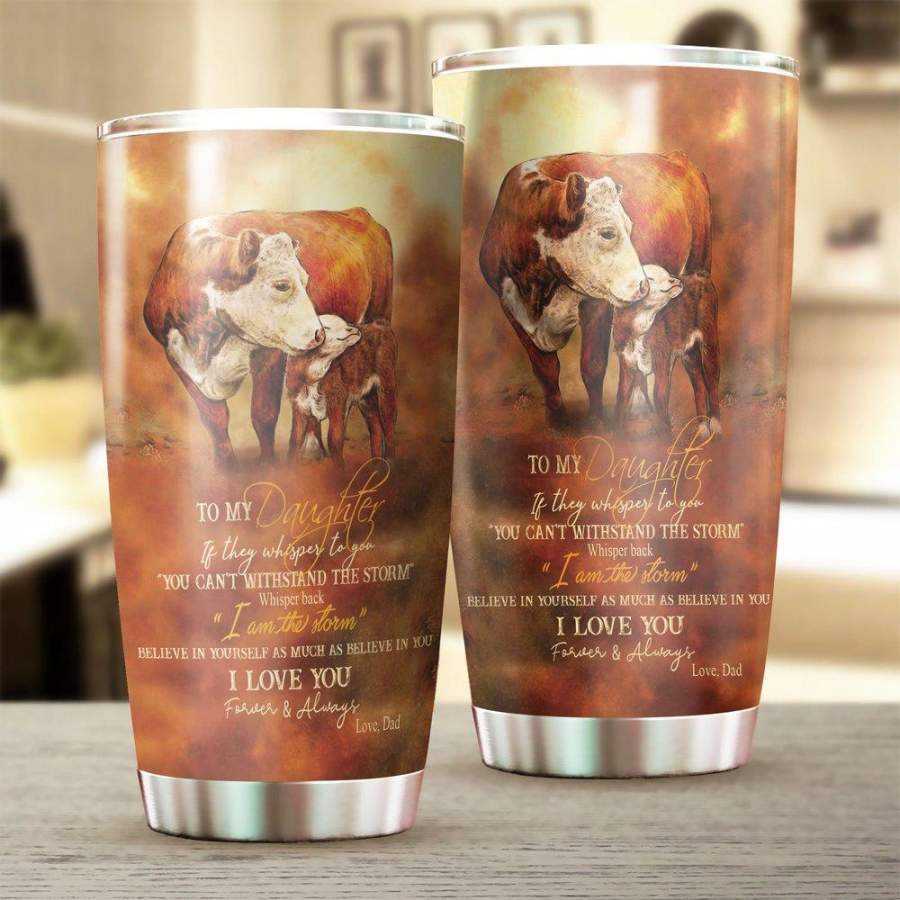 [Stainless Steel Tumbler 20 Oz] Cow Stainless Steel Tumbler, Cow Stainless Steel Mug Father’s Day gifts, Mother’s Day gift
