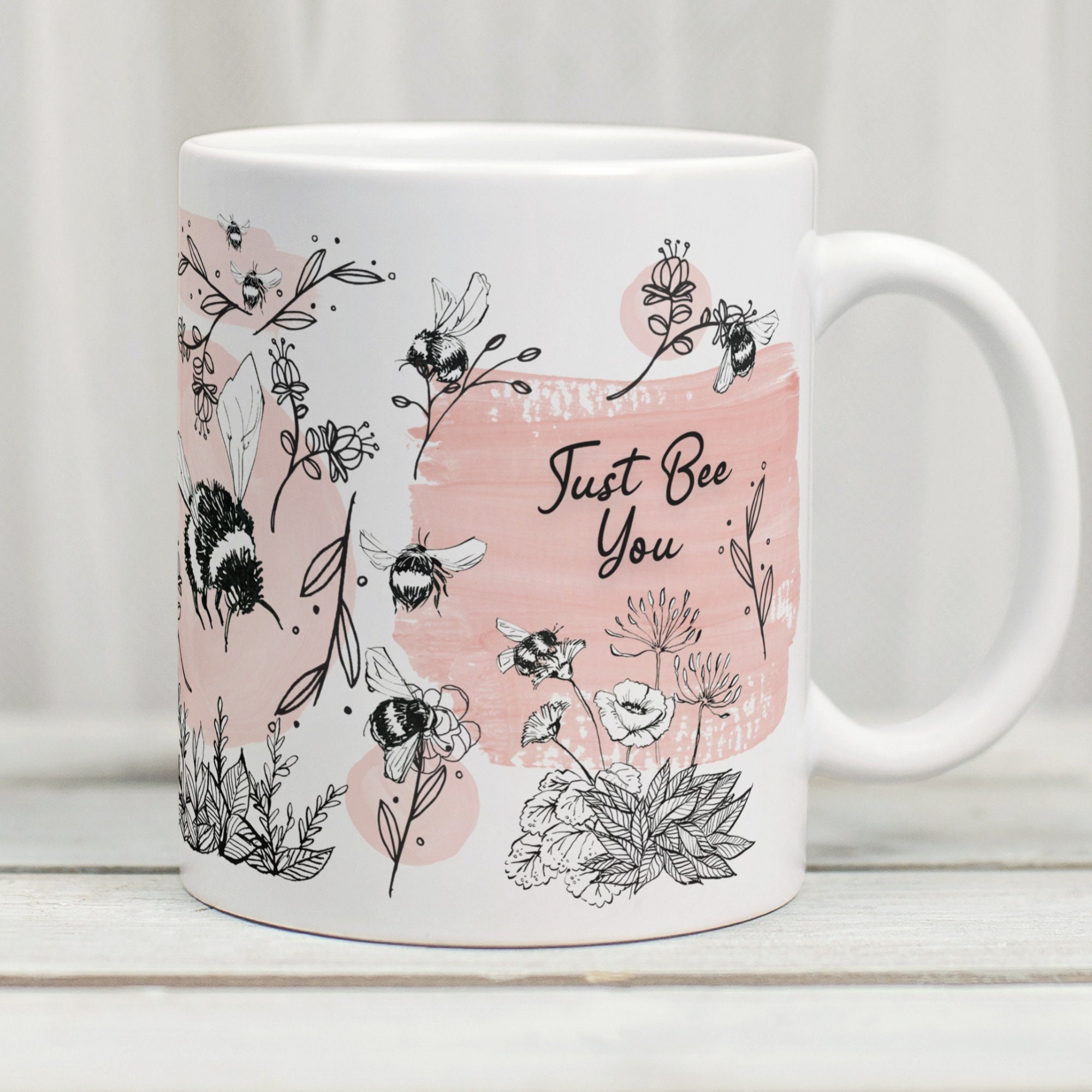 Just Bee You Mug, Bee Yourself Mug, Bee Mug, Bumblebee Mug, Bee Coffee Mug, Bee Lover Gift, Bee Gifts