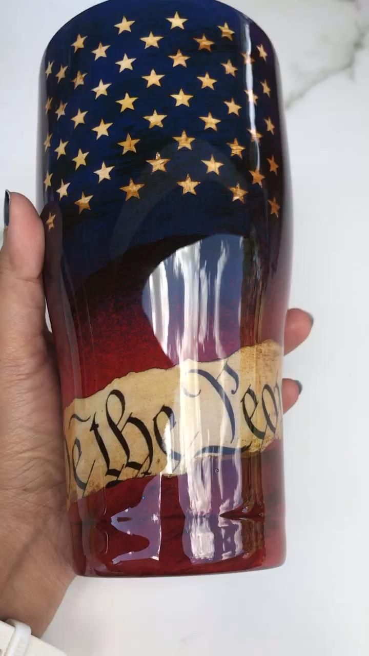 Distressed Flag Tumbler