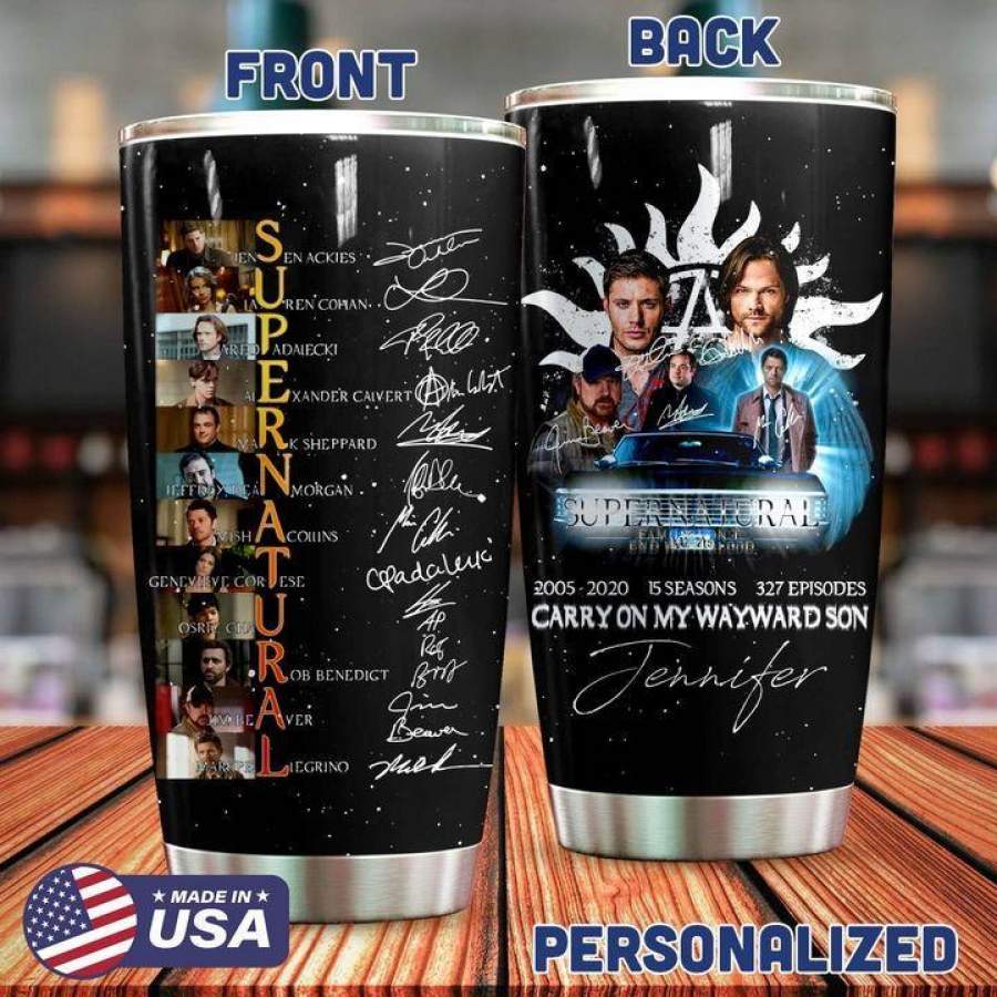 Supernatural Fans Personalized Steel Mug Stainless Tumbler Cup, Supernatural TV Series Steel Tumbler, Gift For Fan