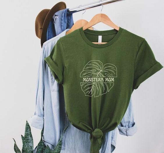 Monstera Leaf Shirt for Plant Lover Mom Tshirt