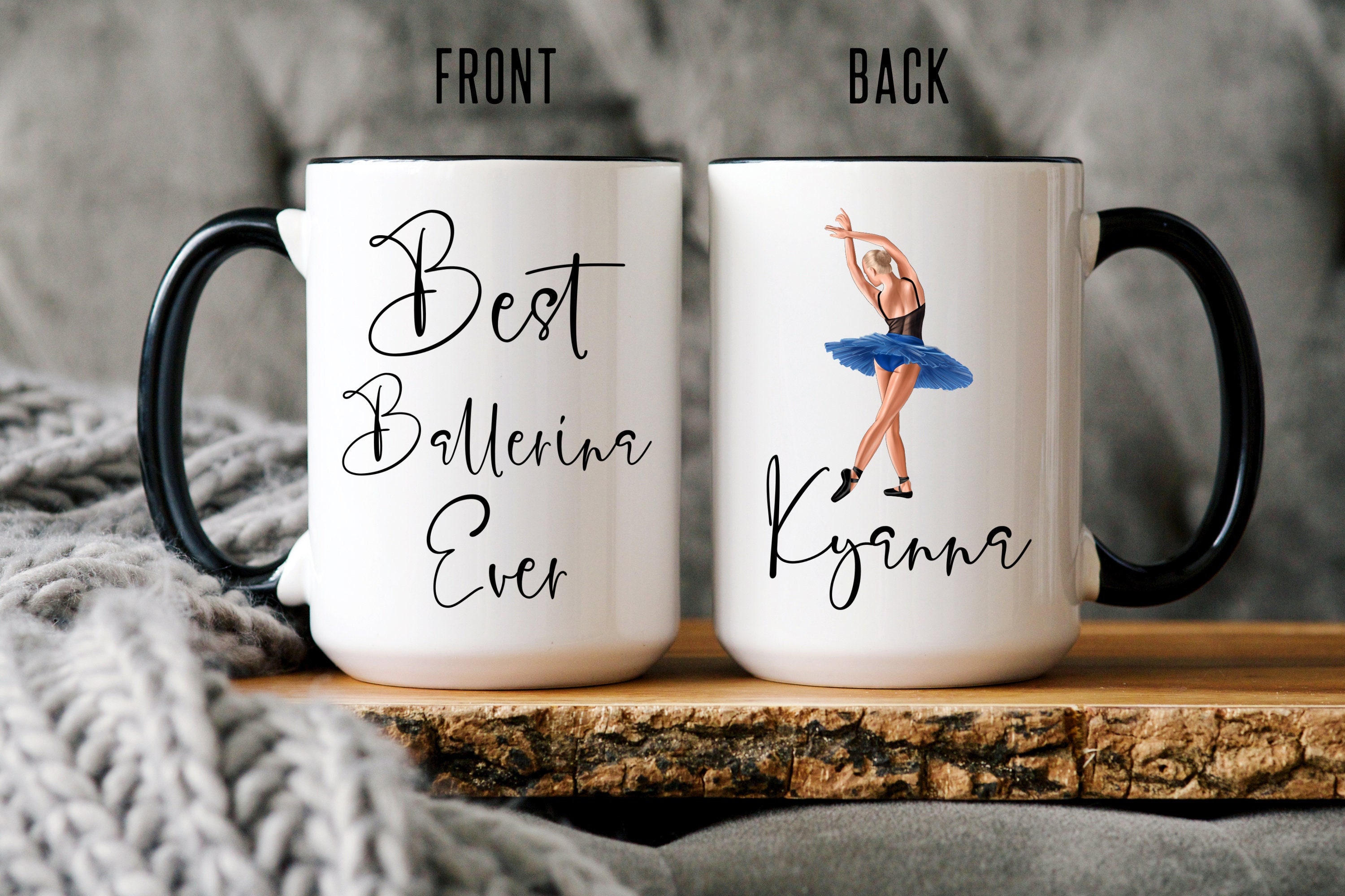 Personalized Ballerina Mug, Gift for Ballerina, Ballerina Gifts, Dancer Gift, Ballet Gift, Gift for Her, Dance Teacher Gift, Gift for Dancer