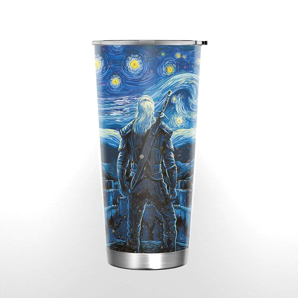 Gearhuman 3D Starry Kaer Morhen Custom Design Vacuum Insulated Glitter Tumbler