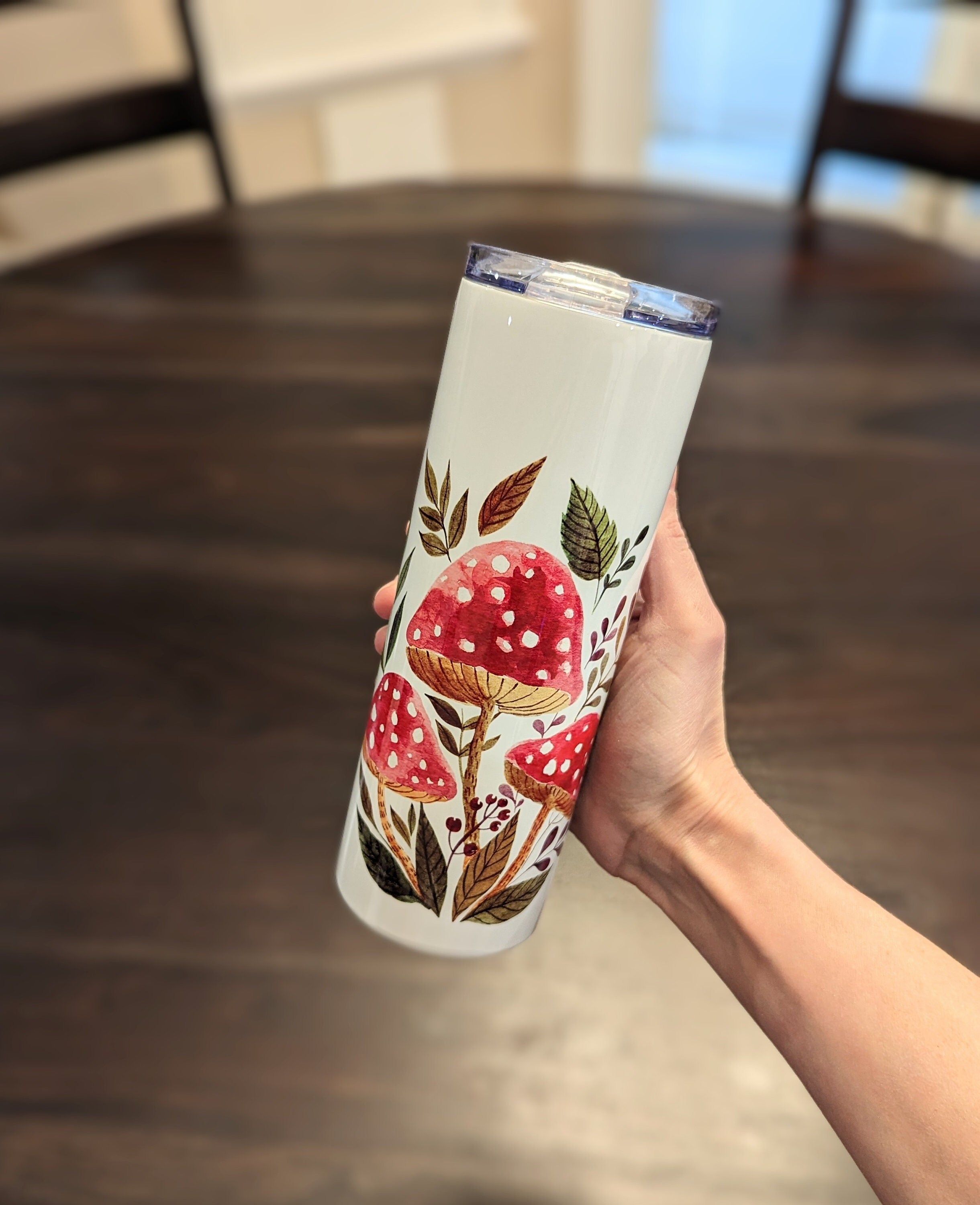 Mushroom Tumbler | Personalized Mushroom Tumbler | Mushroom Cup