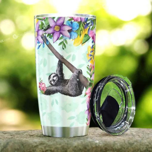 Happy Sloth Stainless Steel Tumbler