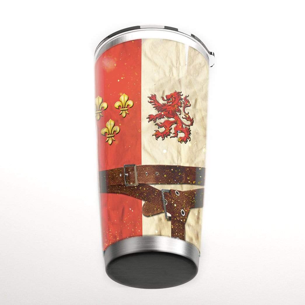 Gearhuman 3D Heraldic Knight Custom Design Vacuum Insulated Glitter Tumbler